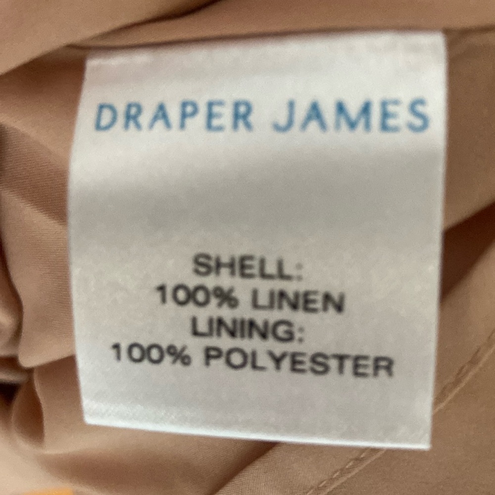Draper James June Dress Shadow Floral Linen White Tan Yellow XS or 0 - Picture 10 of 17